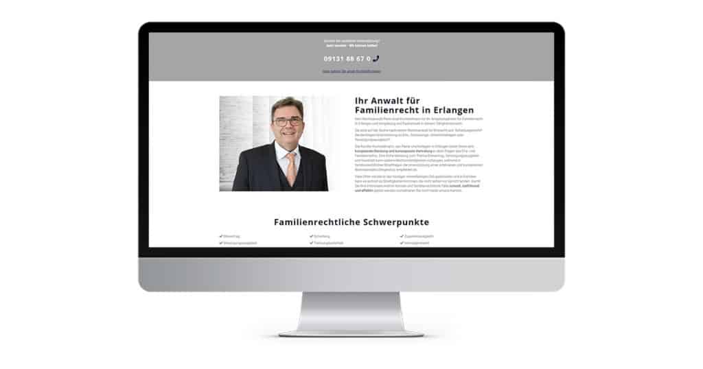 Landingpage Familienrecht Erlangen